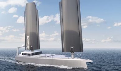 Clippership avvia la costruzione della prima nave cargo autonoma a zero emissioni con propulsione eolica