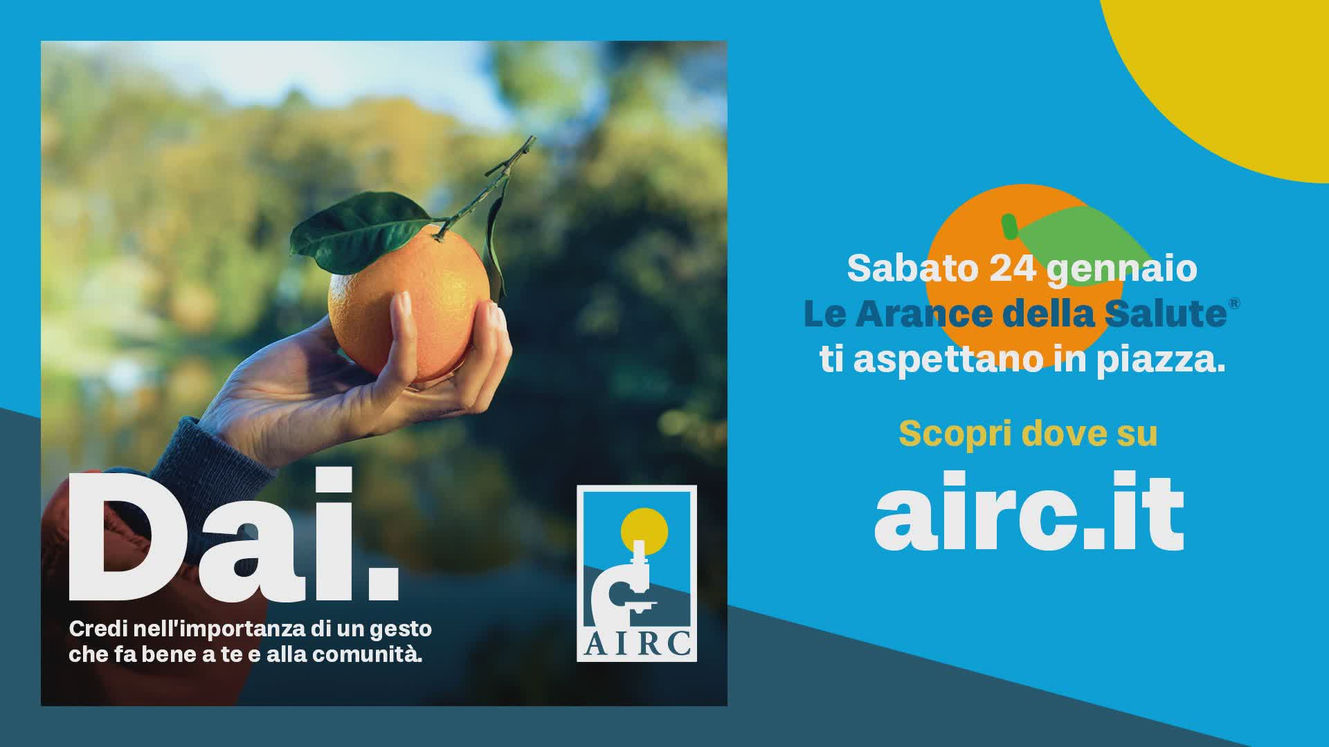 Liguria, sabato 24 gennaio tornano nelle piazze le arance della salute