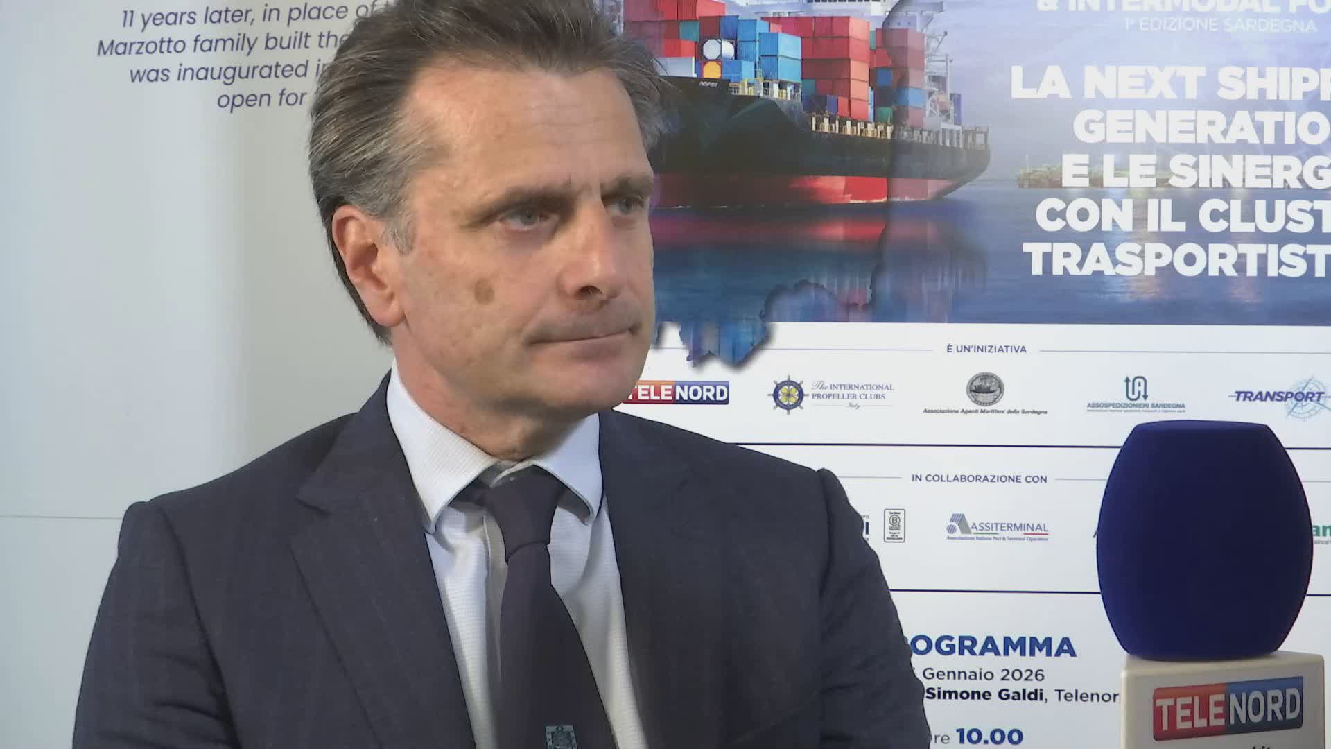 Intermodal Forum Sardegna, Pessina (Assagenti) a Telenord: "Decarbonizzazione e shipping, il mercato corre mentre la geopolitica frena"
