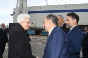 Cantiere navale di Palermo, celebrazione del sito produttivo alla presenza di Mattarella