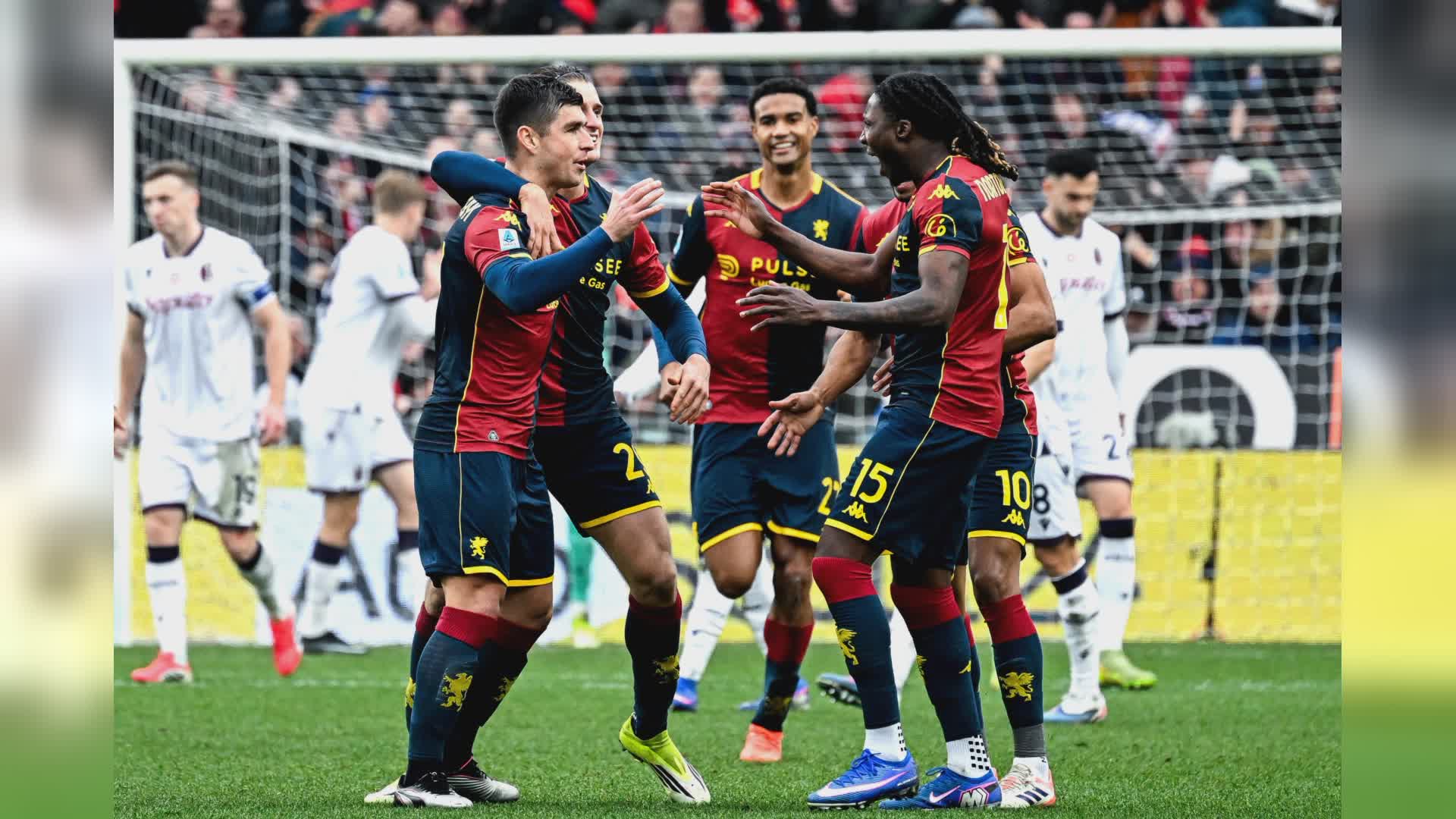Genoa, rimonta da urlo con il Bologna: da 0-2 a 3-2 nel segno di Messias