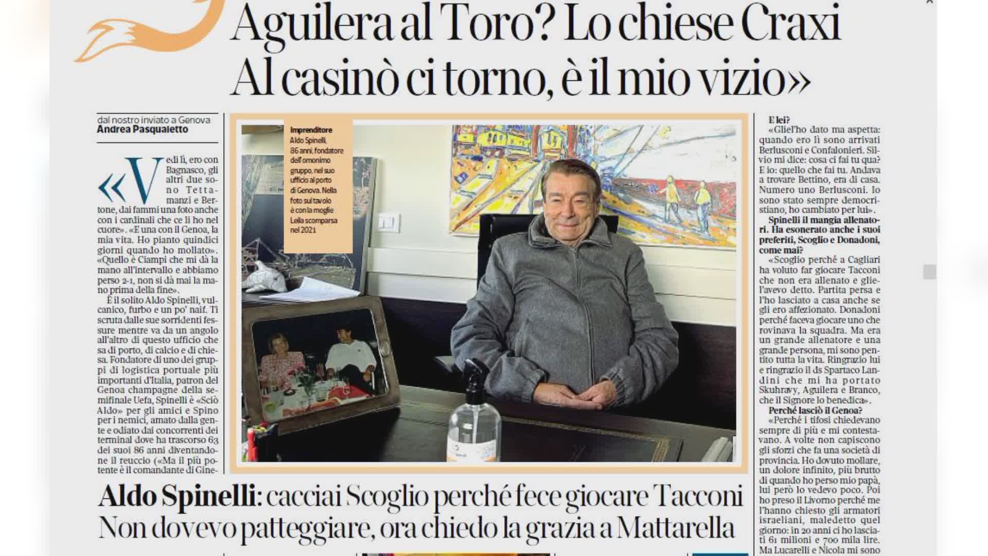 Spinelli: "Chiedo la grazia a Mattarella, non dovevo patteggiare"