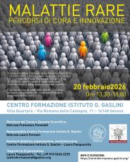 Febbraio mese delle malattie rare: ricerca e percorsi di cura al Gaslini