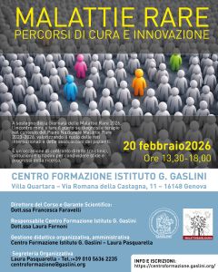 Febbraio mese delle malattie rare: ricerca e percorsi di cura al Gaslini