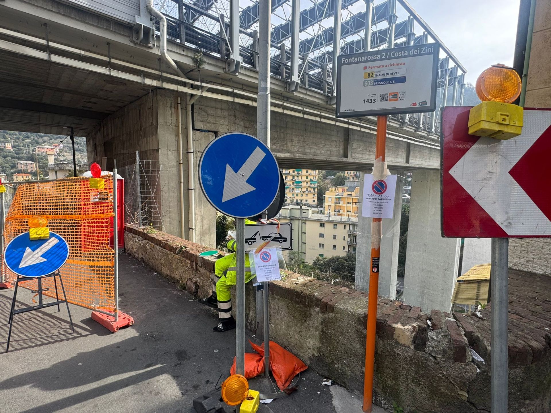 Esclusiva TN: iniziati i lavori di ripristino dei pannelli fonoassorbenti sulla A12. Sospiro di sollievo a Quezzi