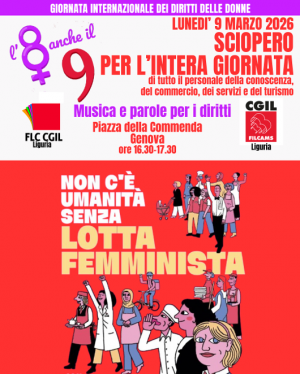 Giornata internazionale dei diritti delle donne: lunedì sciopero indetto da Filcams Cgil e Fic Cgil
