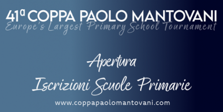 Coppa Paolo Mantovani: dal 10 marzo si aprono le iscrizioni