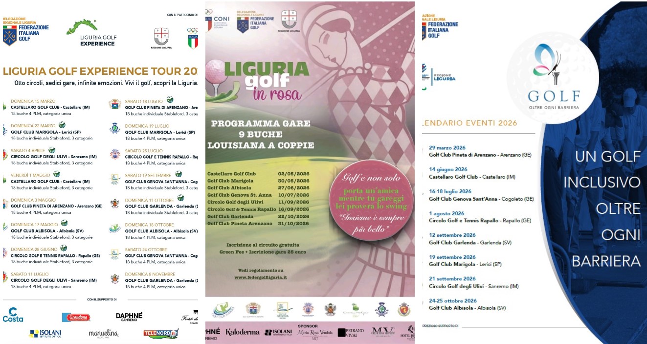 Il golf ligure fa squadra: presentato il programma 2026 tra sport, inclusione e turismo. Telenord media partner ufficiale