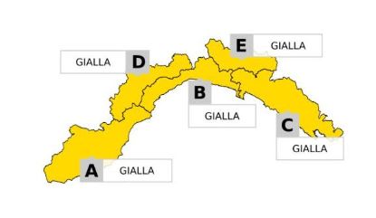 Torna il maltempo in Liguria, diramata allerta gialla per piogge e temporali su tutta la regione