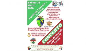 Genova celebra gli Alpini: sabato 21 concerto a Pontedecimo per i 105 anni tra musica e memoria