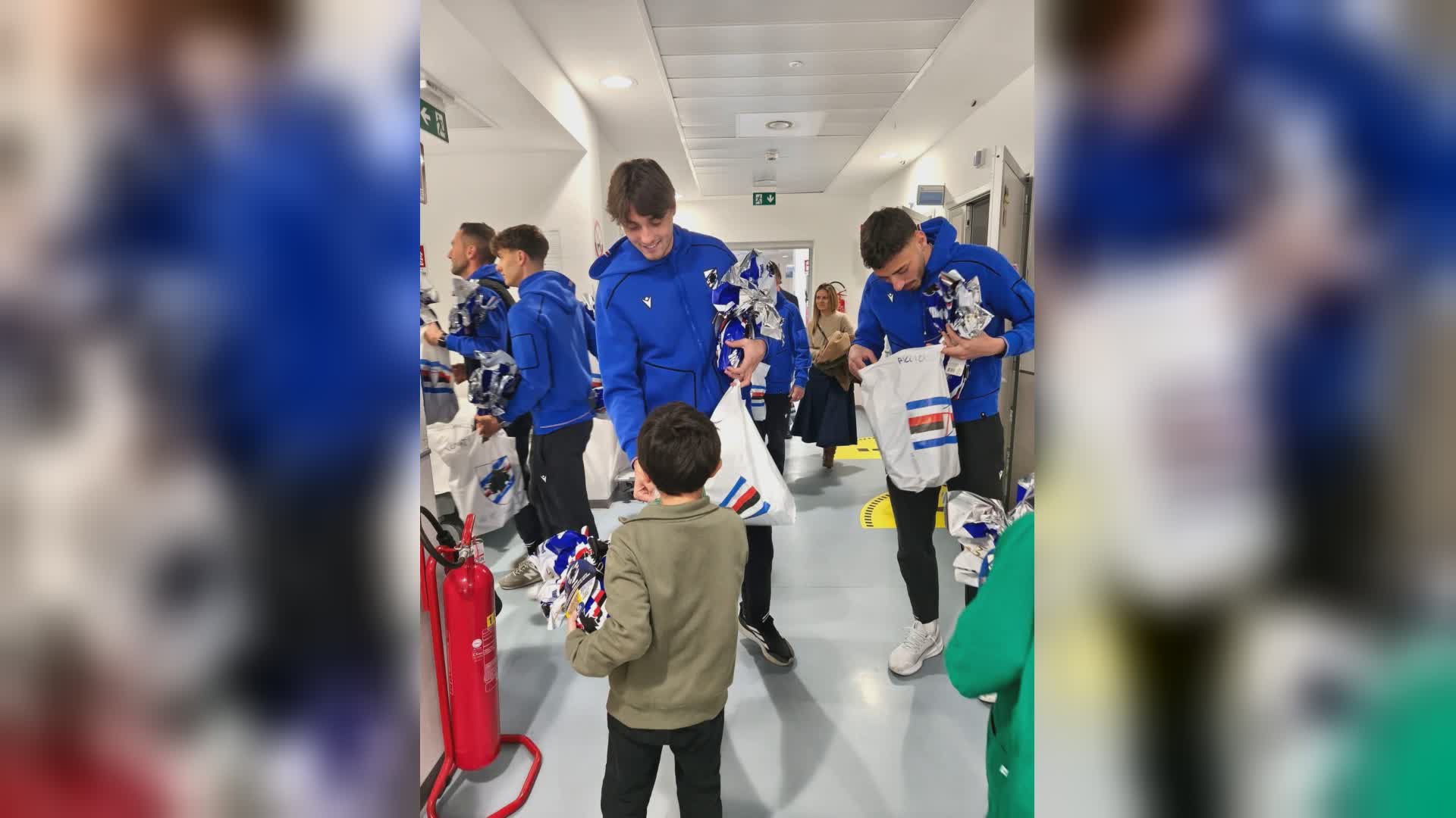 Sampdoria in visita al "Gaslini" per la Pasqua. Ufficiale: Thomassen vice di Lombardo