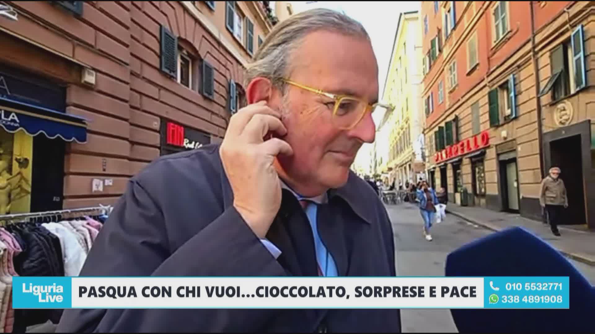 Cassinelli, giudice costituzionale, a Telenord: "A Pasqua l’augurio più sentito: ritrovare la pace nel mondo”
