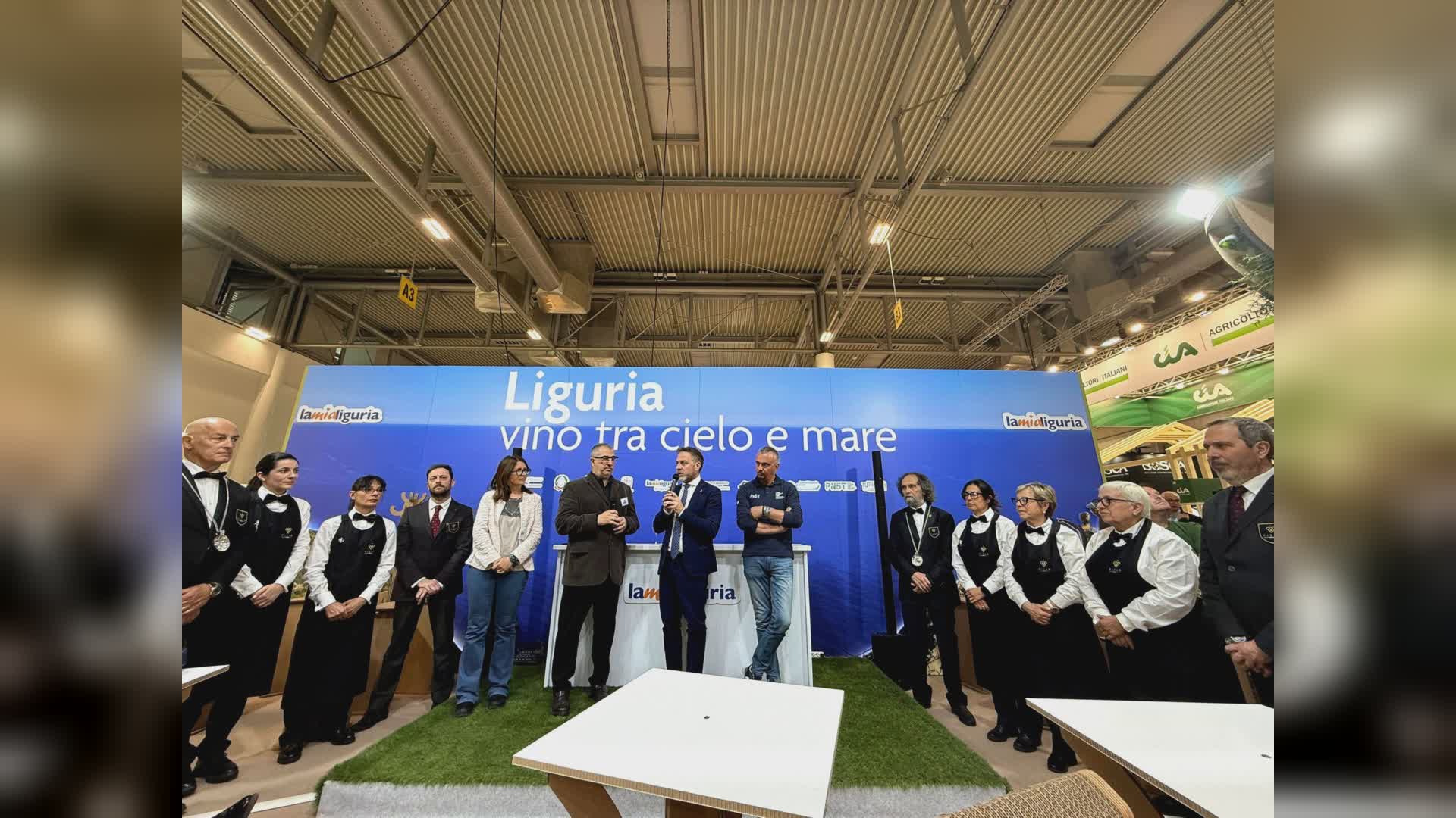 Regione protagonista a Vinitaly 2026, Piana e Lombardi: "Viticoltori liguri eroici"