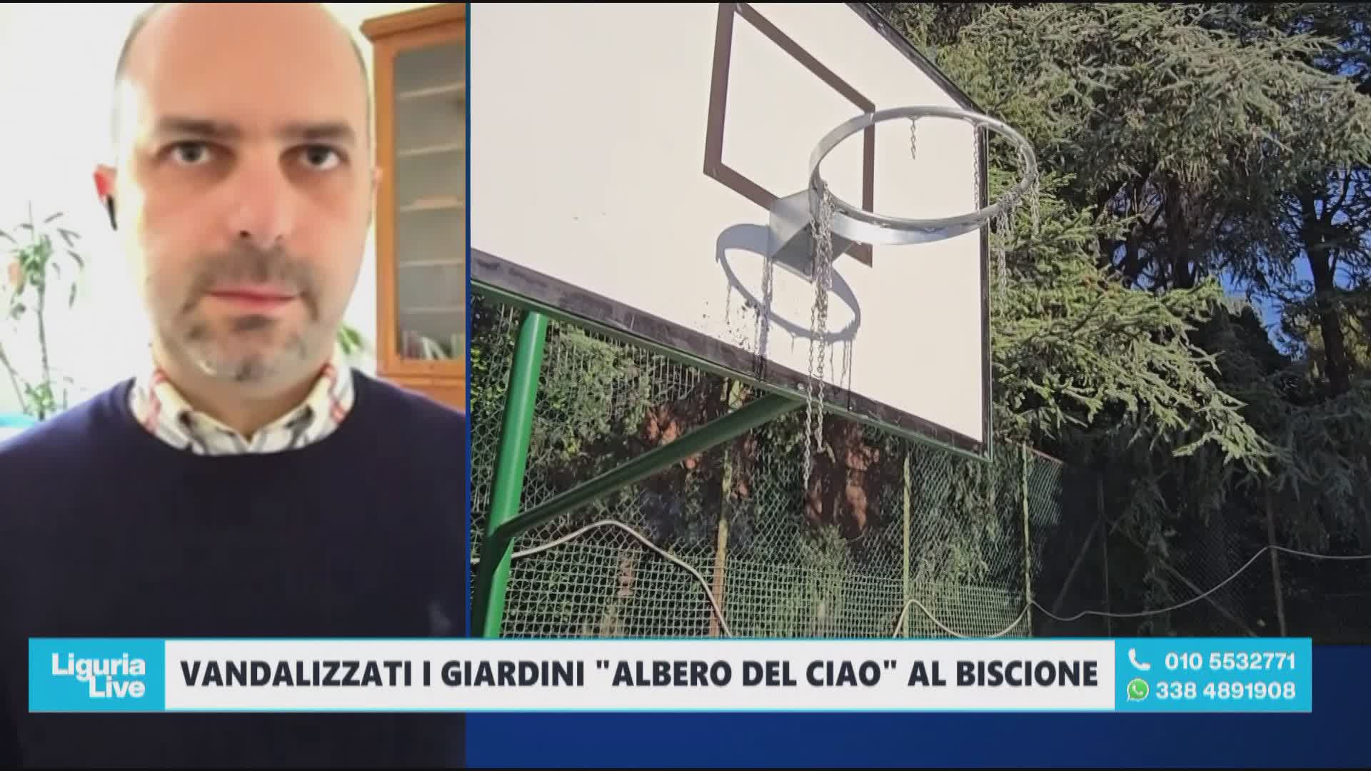 Vandalizzati i giardini "Albero del Ciao" al Biscione
