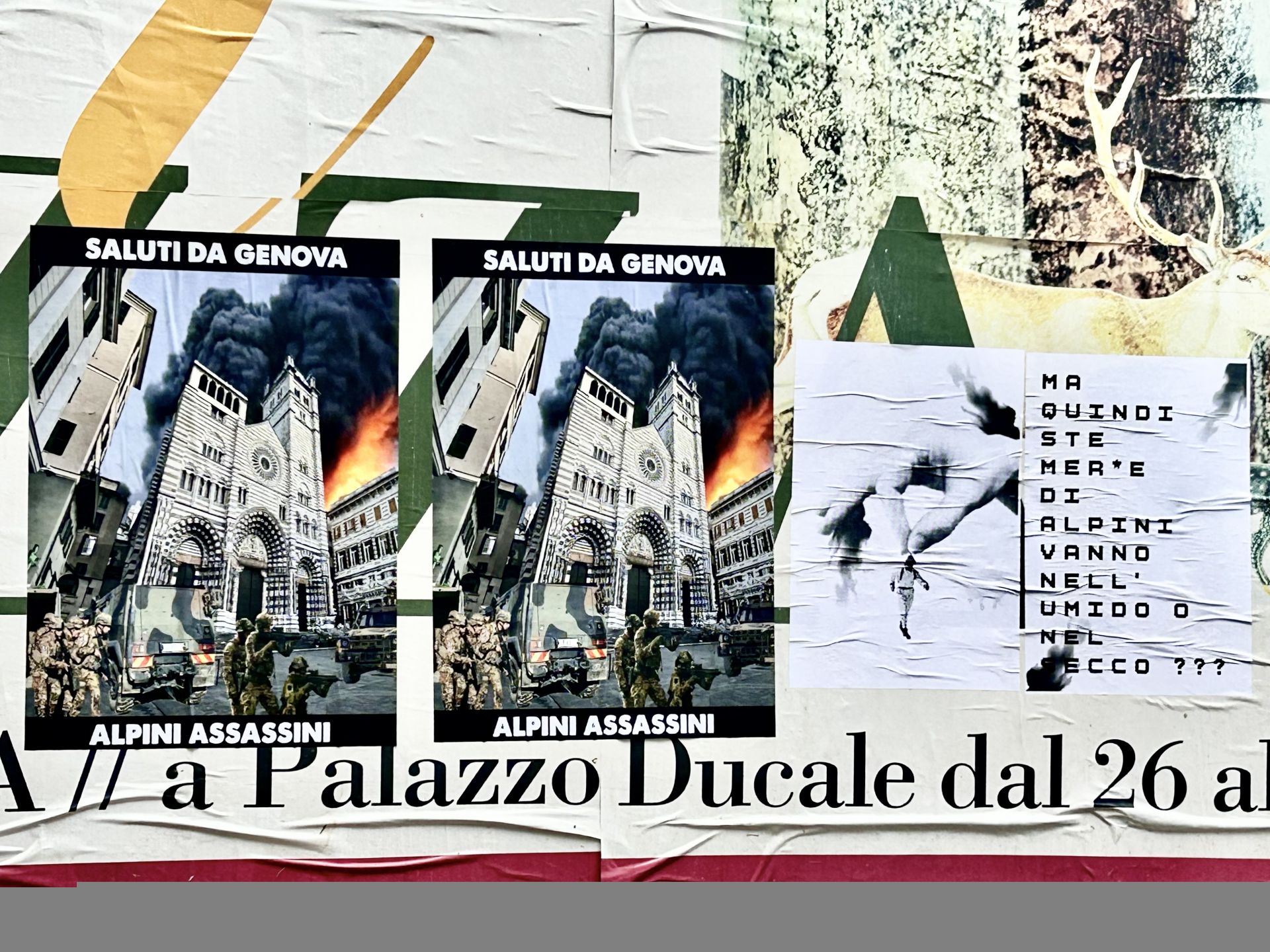 Genova, volantini offensivi contro gli Alpini alla vigilia dell'evento