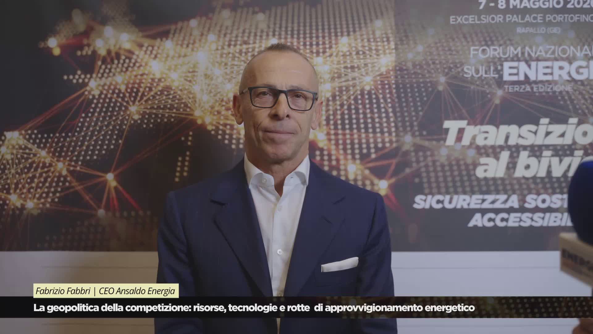 3° Forum Energia, Fabbri: “Ansaldo Energia è tornata in utile e gli ordini sono cresciuti del 28%”