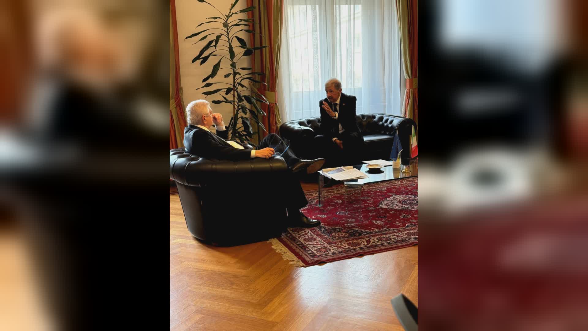 Bucci incontra il ministro Foti a Roma: dialogo su Pnrr, Ue e infrastrutture