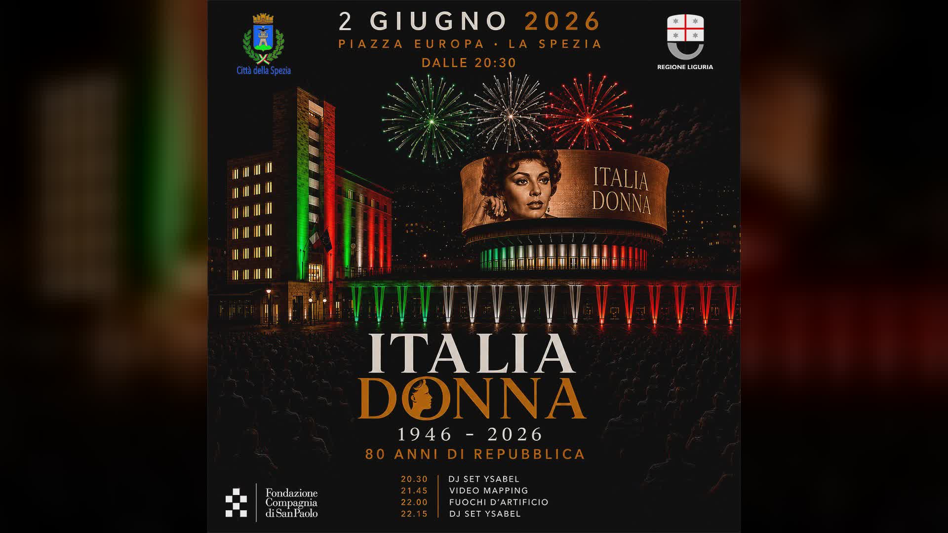La Spezia, dj set e fuochi in piazza Europa il 2 giugno per gli 80 anni della Repubblica