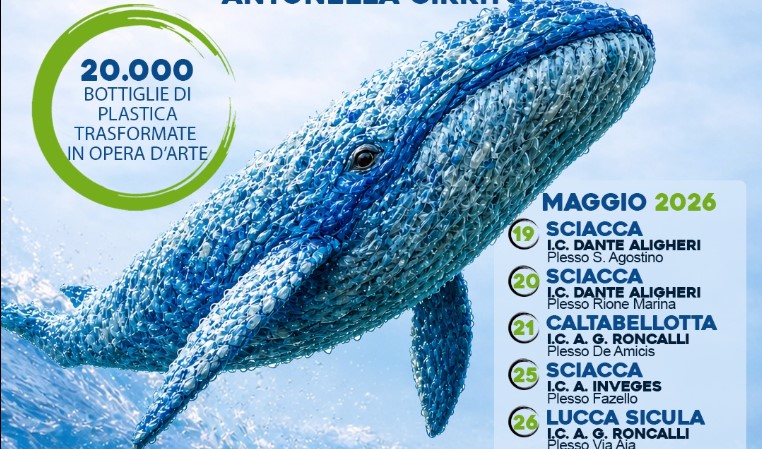 “La Balena” conclude il tour nelle scuole dell’agrigentino: arte e riciclo per la sostenibilità