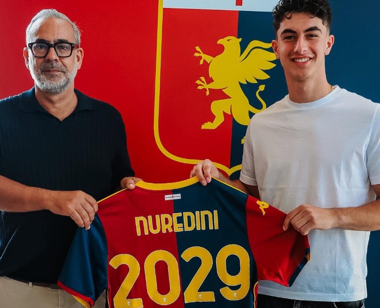 Genoa, fiducia nel talento di Joi Nuredini: rinnovo fino al 2029 per l’attaccante rossoblù