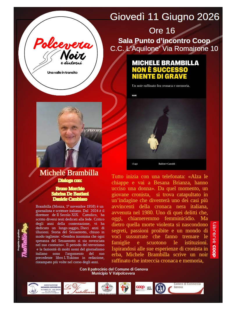 "Non è successo niente di grave", il direttore del SecoloXIX a Polcevera Noir con il suo primo romanzo