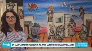 Genova, un nuovo murales a tema "Luzzati" per i 40 anni della scuola Mermi
