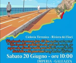 Imperia, ciclabile Riviera dei Fiori: sabato 20 apre il tratto Diano-Oneglia, con l'"IM-Compiuta" 48 km da Andora a Ospedaletti