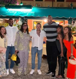 Magic Johnson in vacanza a Portofino con tutta la famiglia