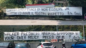 Sampdoria, tifosi a Bogliasco: apertura di credito per Corradi, contestati Walker e Fredberg