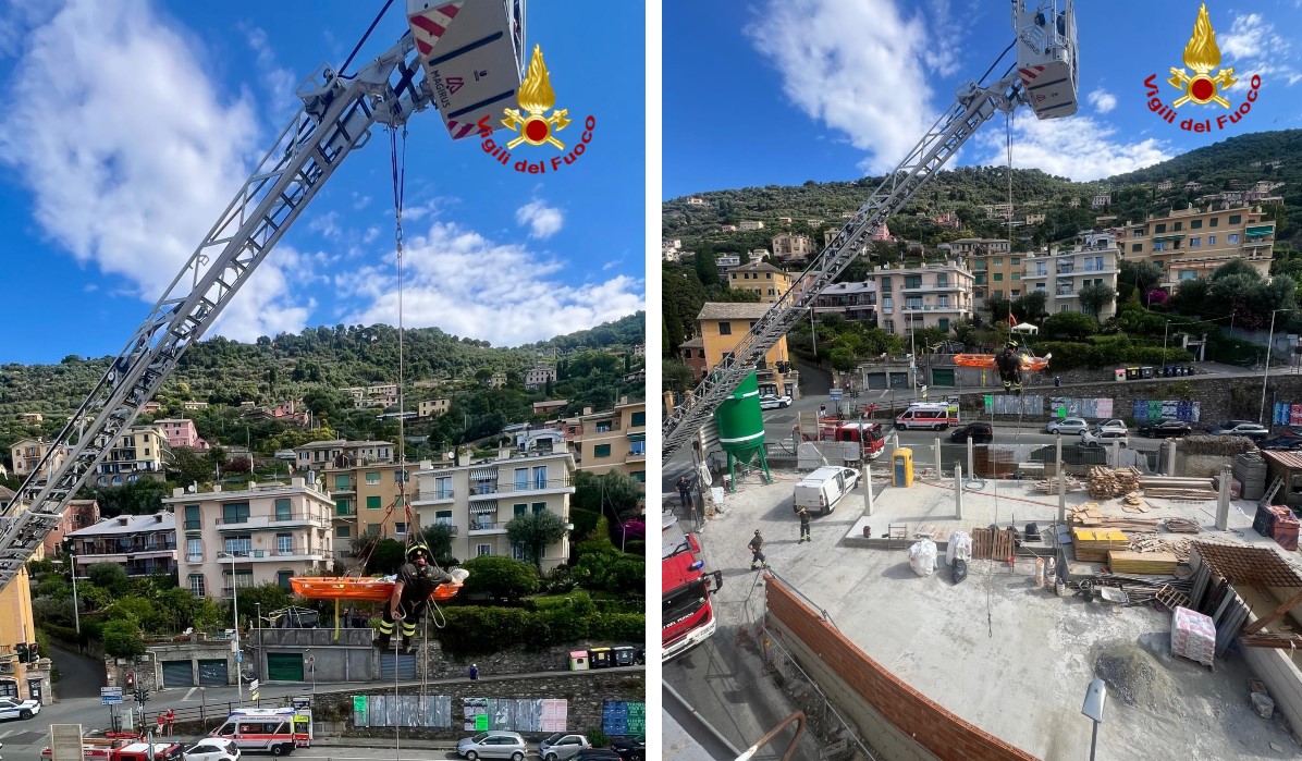 Genova: malore sul terrazzo a Sant'Ilario, donna soccorsa dai vigili del fuoco con l'autoscala e trasportata in ospedale