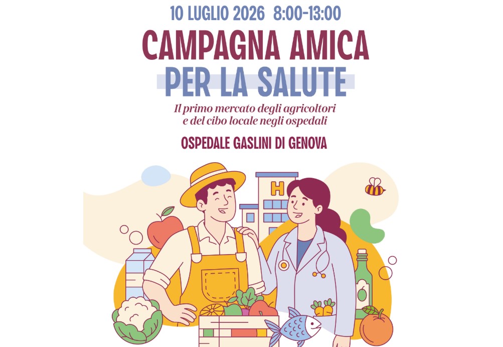 Gaslini: arriva 'Campagna amica per la salute', il primo mercato degli agricoltori negli ospedali italiani