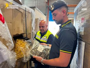 Oltre 770 kg di marijuana nascosta tra la frutta, maxi sequestro nel porto di Pra'