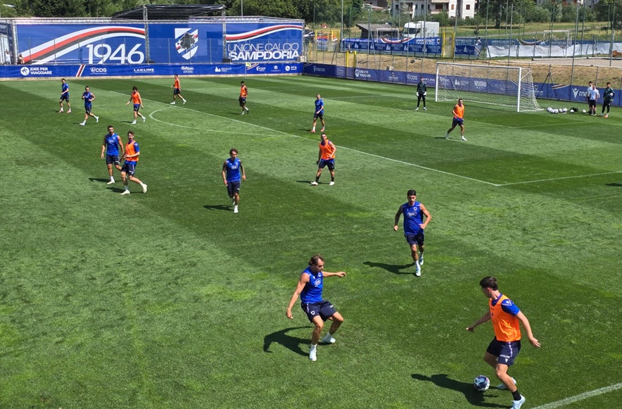 Sampdoria, Abildgaard decide la prima partitella a Temù. Insigne a bordocampo