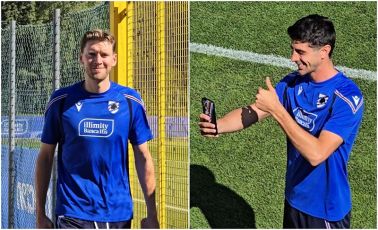 Sampdoria, ufficiali Lauritsen e Ravanelli che raggiungono Temù. L'attaccante: "Voglio segnare tanto"