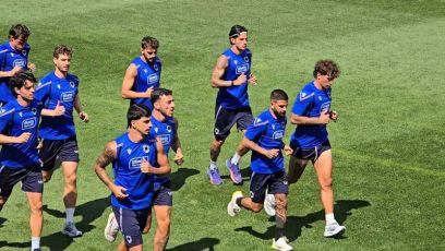 Sampdoria, primo allenamento in gruppo per Insigne, Lauritsen e Ravanelli