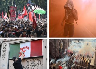 G8 venticinque anni dopo: migliaia in corteo a De Ferrari, omaggio a Carlo Giuliani e tensione davanti a CasaPound