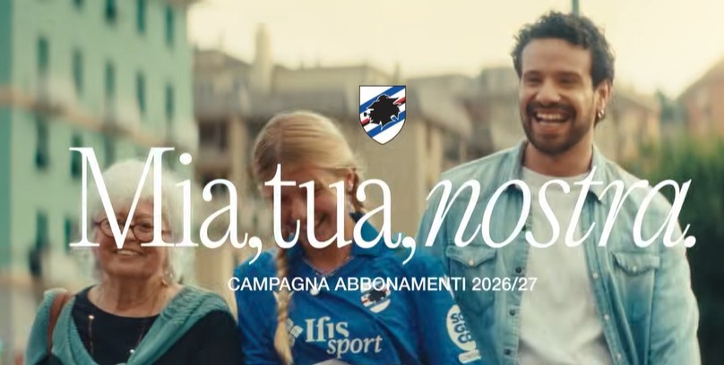 'Mia, Tua, Nostra': la Sampdoria svela la campagna abbonamenti 26/27. Alle 12 scatta la prelazione