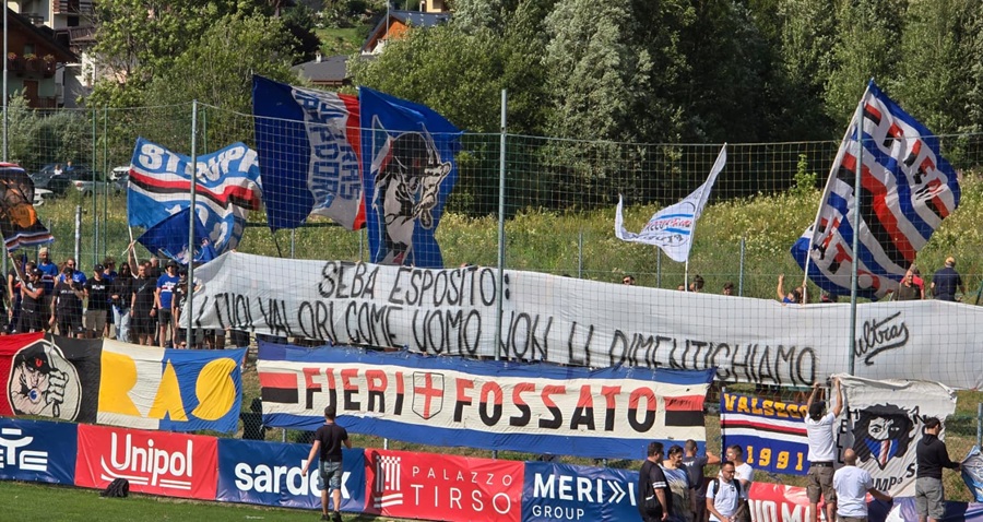 Sampdoria, 0-0 contro il Cagliari e ritiro terminato. Domani squadra in viaggio per Genova