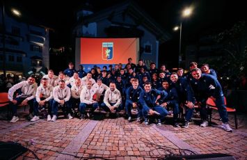 Genoa, presentata la squadra a Moena. Sucu: “Calore dei tifosi fondamentale, la squadra saprà ringraziarli sul campo”