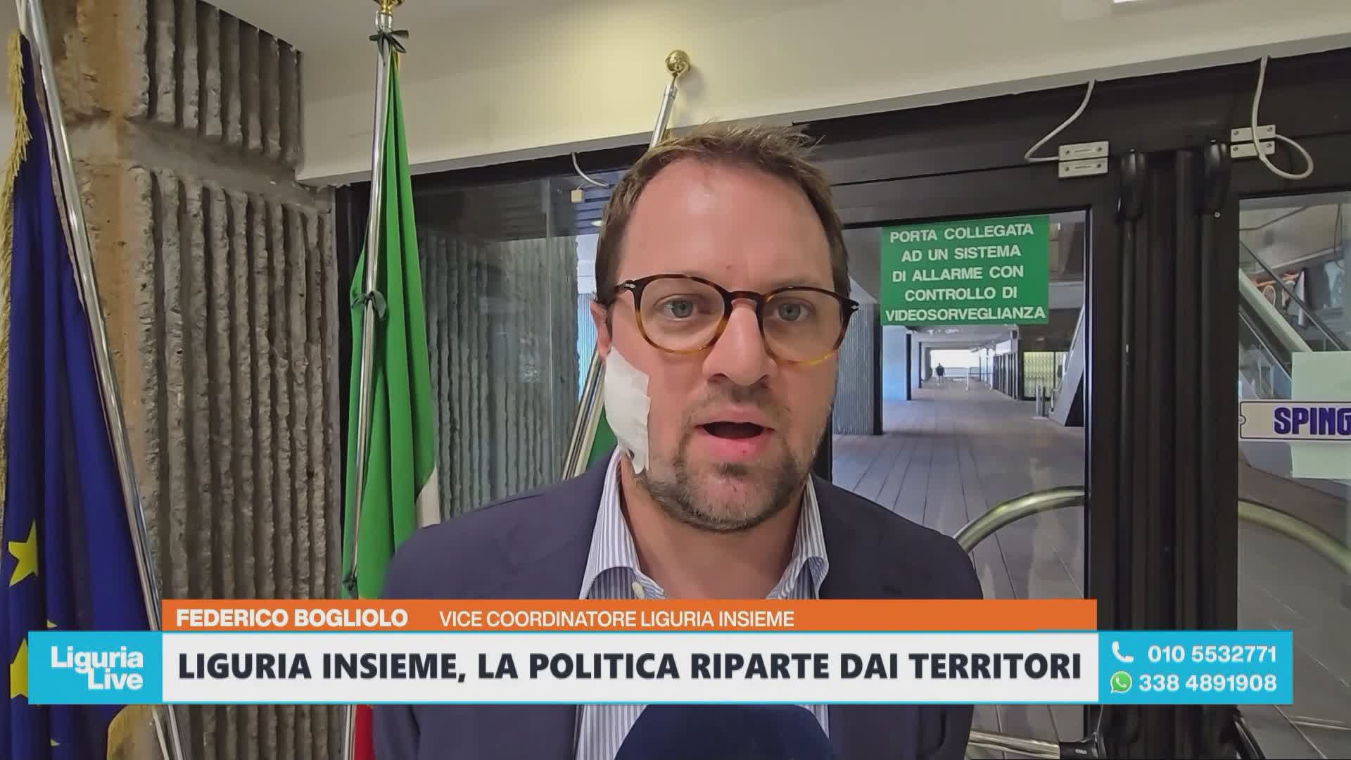 Il vice coordinatore Bogliolo a Telenord: "L'identità civica di Liguria Insieme distinta da quella dei partiti"