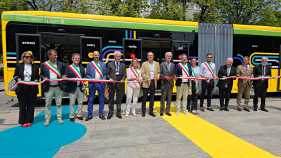 Inaugurato il nuovo sistema e-BRT Bergamo–Dalmine–Verdellino: dal 3 agosto al via il servizio del primo “tram su gomma” della Lombardia