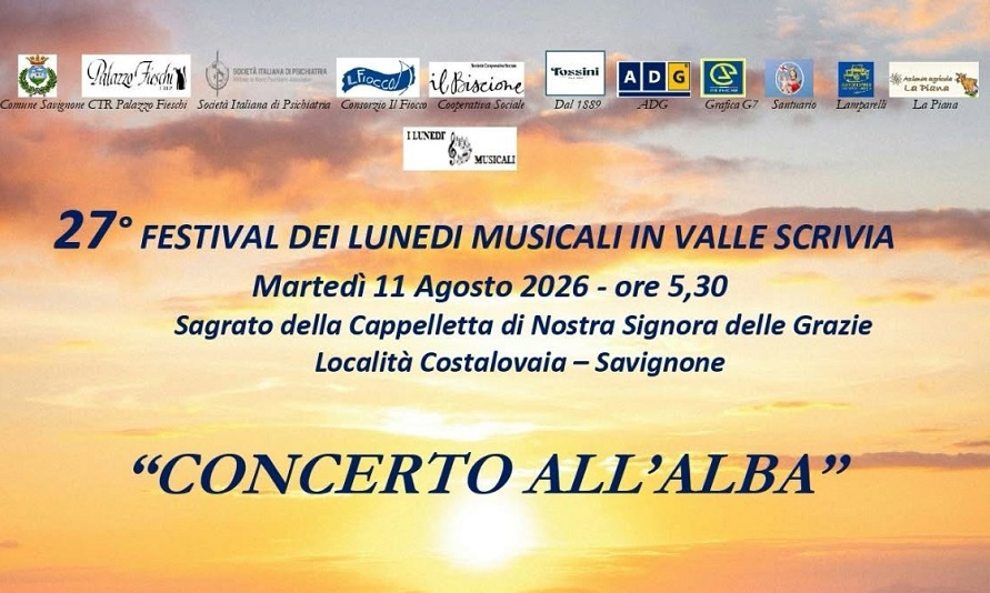 Savignone, martedì la sesta edizione del 'Concerto all'Alba". Tutti gli eventi di agosto