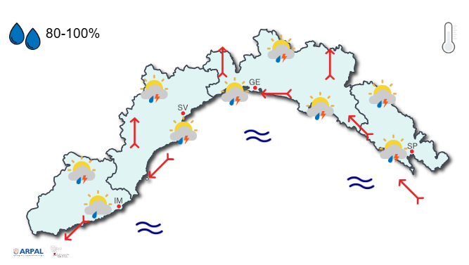 Meteo, domenica tra sole e temporali in Liguria. Lunedì in arrivo ondata di maltempo