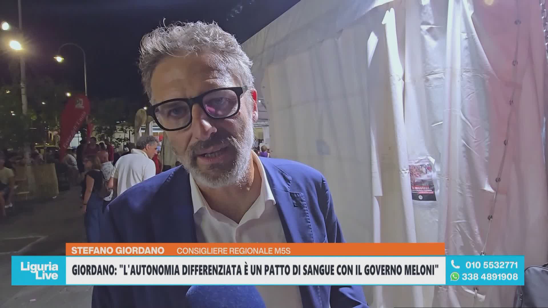 Giordano a Telenord: "Autonomia differenziata? Cambiale in bianco che il governo Meloni vuol portare all'incasso"