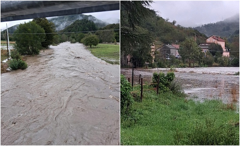 Allerta meteo arancione, 250 mm di pioggia su Rezzoaglio: il rio Aveto supera il livello di guardia