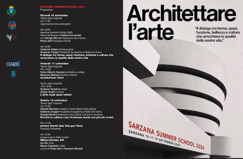 Sarzana, 'Architettare l'arte': successo per la Summer School 2026