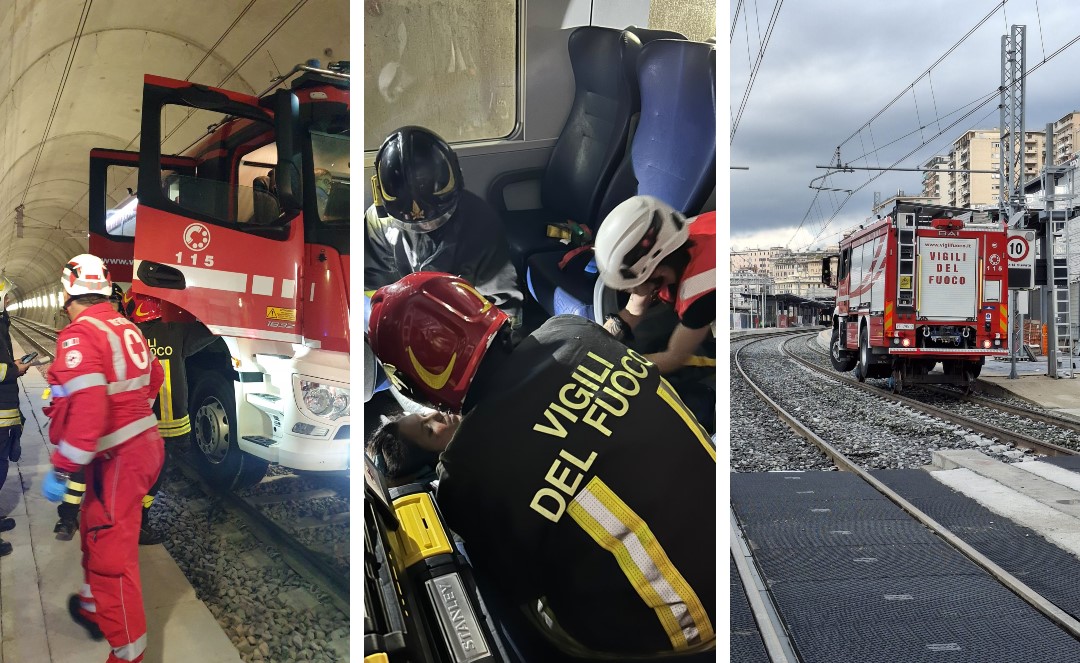 Treno deraglia in galleria tra Brignole e Principe: ma era solo un'esercitazione per la sicurezza