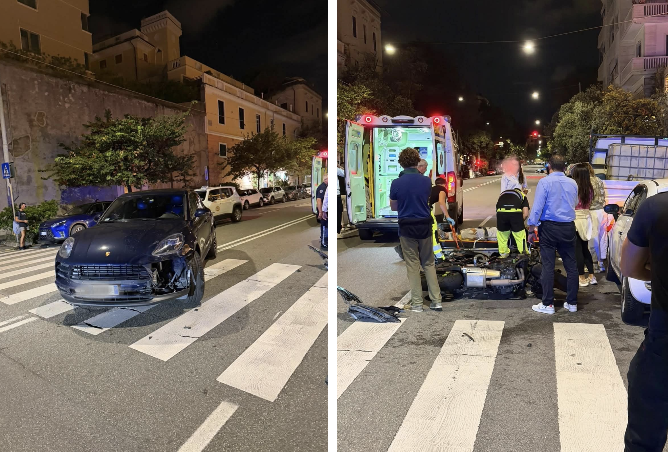 Genova: scontro scooter-suv in via De Gaspari, ferito motociclista