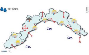 Allerta arancione chiusa alle 14, gialla prolungata sino alle 22 su centro ed entroterra savonese