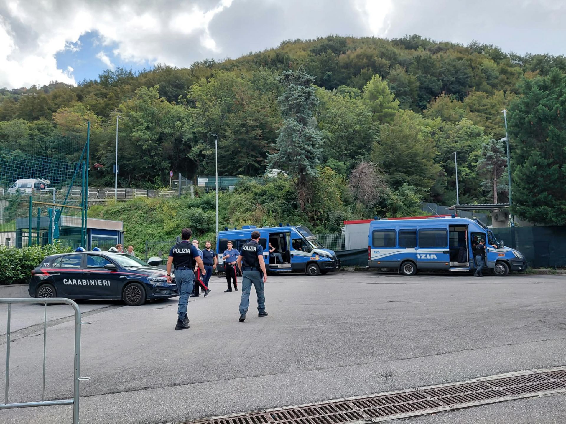Sampdoria, "Mugnaini" di Bogliasco blindato da Polizia e Carabinieri